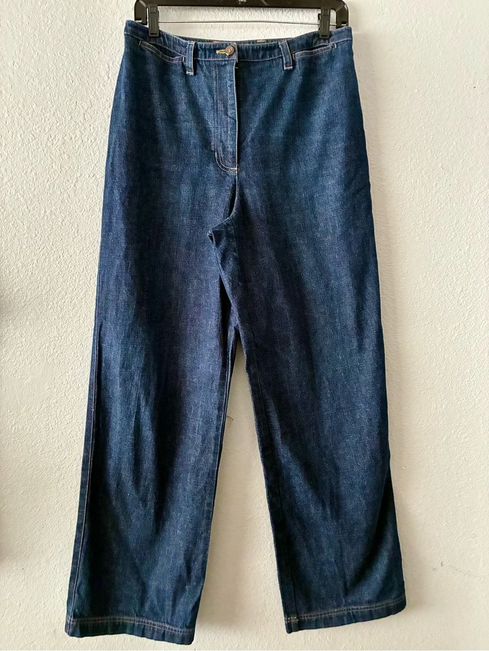 VTG Jones New York Sport 8 💯 Cotton Blue Denim Trouser Jeans Wide Straight Leg